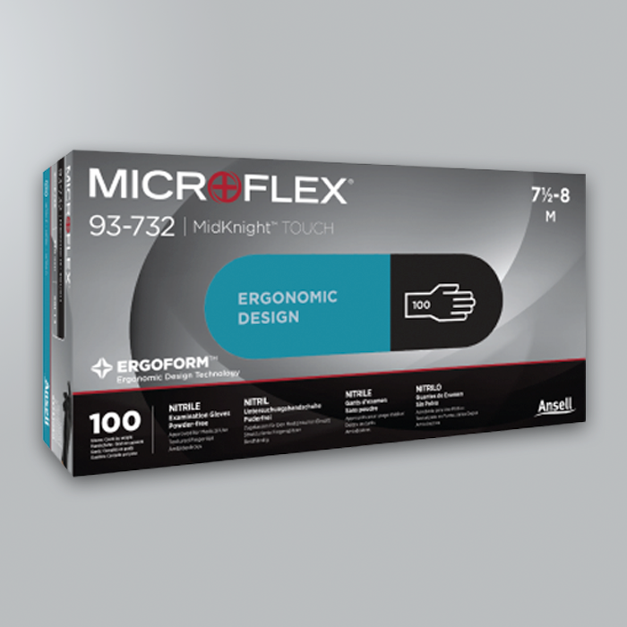 Microflex Midknight Touch Nitrile Disposable Gloves - BOX Microflex Midknight Touch Nitrile Disposable Gloves - BOX